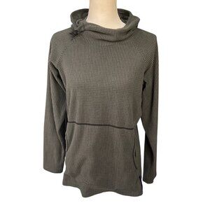 Melanzana Women's Micro Grid Hoodie Grey Size Medium